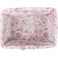 Cesta rectangular con forro de tela de flores, talla M KASA, 33x23x16 cm