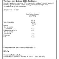 Tarrito de verduras y quinoa NATUBE, tarro 250 g