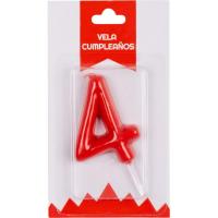 Vela roja de Aniversario Nº 4, 1 ud