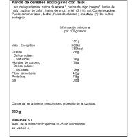 ECOCESTA bio uztaitxoak eztiarekin, poltsa 330 g
