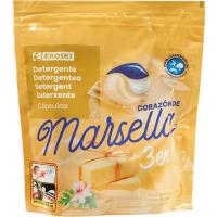 EROSKI Marsella detergentea kapsuletan 3 1ean, poltsa 24 dosi