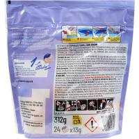 Detergente en cápsulas 3n1 sens. floral EROSKI, bolsa 24 dosis