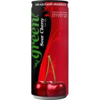 Refresco de cola sabor cereza GREEN COLA, lata 33 cl