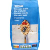 Copos de avena integrales suaves EROSKI, paquete 500 g