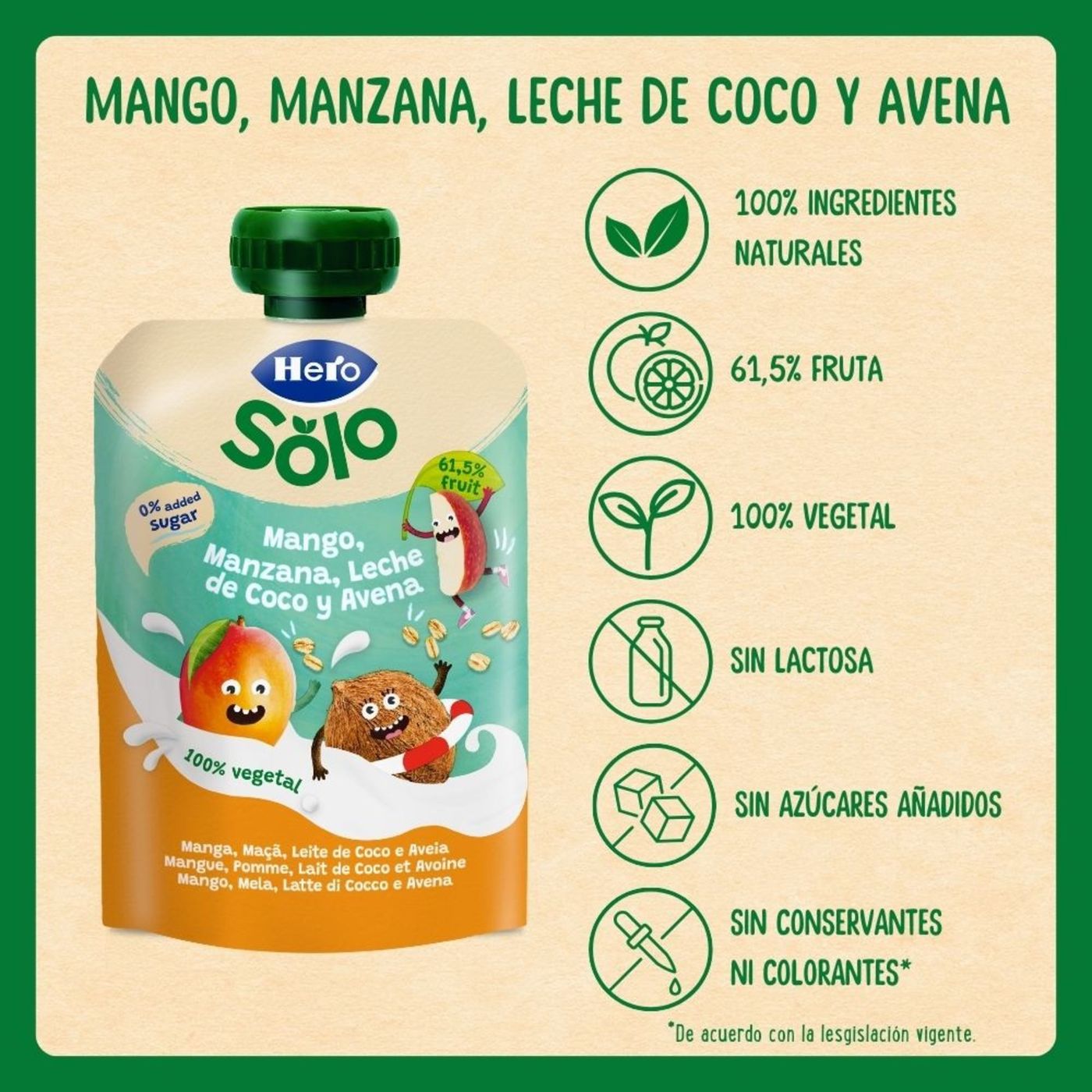 HERO Bio mango olo koko poltsatxoa, poltsa 100 g
