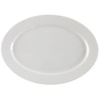 Fuente ovalada de porcelana Dots VERSA, 35x22x2 cm