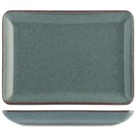 Fuente rectangular de porcelana azul Pearl H&H, 28x12 cm