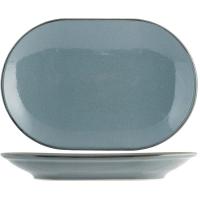 Fuente ovalado de porcelana azul Pearl H&H, 24x16 cm