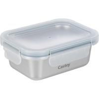 Hermético de acero rectangular 420 ml CASTEY, 15x11x5 cm
