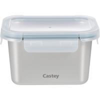 Hermético de acero rectangular 750ml  CASTEY, 15x11x9 cm