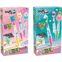 Bolígrafo y subrayador DIY, Surtido, edad:+6 años STYLE 4 EVER, pack 3 uds