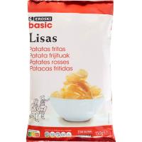 Patatas fritas lisas EROSKI BASIC, bolsa 150 g
