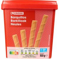 Barquillos EROSKI, tarrina 150 g Barquillos EROSKI, tarrina 150 g