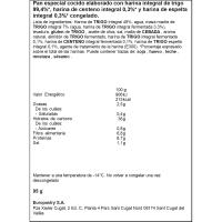 Ciabatta 100% integral EROSKI, 2 uds, 190 g