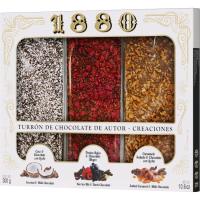 Turrón de chocolate creaciones 1880, caja 300 g