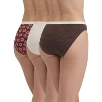Braga mujer algodón elástico, marron talla P DIM, pack 3 uds