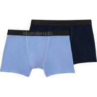Bóxer hombre cerrado de bambú, azul/azul noche talla XL ABANDERADO, pack 2 uds