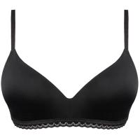 Sujetador mujer sin aro microfibra, negro DIM, talla 100B