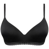 Sujetador mujer sin aro microfibra, negro DIM, talla 100C