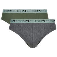 Slip hombre algodón elástico Green Bio, verde talla L DIM, pack 2 uds