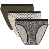 DIM emakumeentzako kotoi elastikozko kuleroak, beltza/kakia G neurria, sorta 3 ale DIM emakumeentzako kotoi elastikozko kuleroak, beltza/kakia G neurria, sorta 3 ale