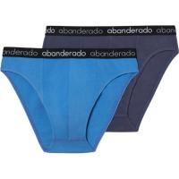 Slip hombre algodón elástico, azul/gris talla M ABANDERADO, pack 2 uds
