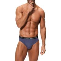 Slip hombre algodón elástico, azul/gris talla M ABANDERADO, pack 2 uds