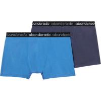 Bóxer hombre algodón elástico, azul/gris talla XL ABANDERADO, pack 2 uds