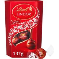 Bombón de leche LINDT  CORNET LINDOR, caja 137 g