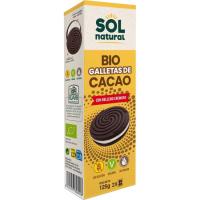 Galletas de cacao con relleno cremoso Bio SOLNATURAL, caja 125 g Galletas de cacao con relleno cremoso Bio SOLNATURAL, caja 125 g