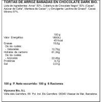 SOLNATURAL Bio arroz opilak txokolate beltzarekin, paketea 100 g