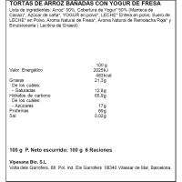 Tortas de arroz c/ yogurt de fresa Bio SOLNATURAL, paquete 100 g