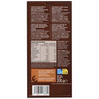 Chocolate negro postre 70% cacao s/ azúcar EROSKI, tableta 200 g