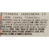 Ternera a la jardinera, al peso, compra mínima 250 g