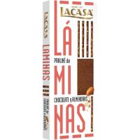 Láminas de praliné y almendras LACASA, caja 128 g Láminas de praliné y almendras LACASA, caja 128 g