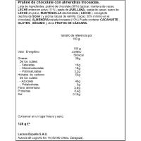 Láminas de praliné y almendras LACASA, caja 128 g Láminas de praliné y almendras LACASA, caja 128 g