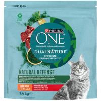 Alimento buey dual nature gato esterilizado ONE, saco 1,4 kg