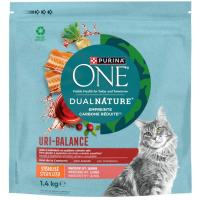 Alimento de salmón nature gato esterilizado ONE, saco 1,4 kg