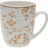 Taza de porcelana de flores beiges VERSA, 36 cl