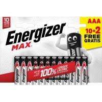 Pila alcalina AAA MAX LR03 ENERGIZER, 10+2 uds
