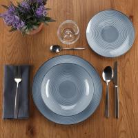 Plato de postre de porcelana, Cirix azul VERSA, Ø19 cm