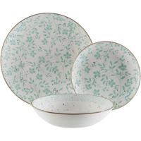 Vajilla de porcelana Flores azules VERSA, 18 piezas