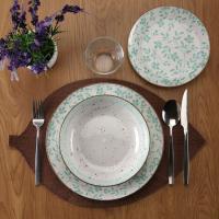 Vajilla de porcelana Flores azules VERSA, 18 piezas