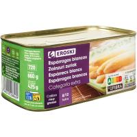 Espárrago blanco 8/12 frutos EROSKI, lata 425 g