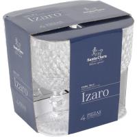 Copa transparente de cristal, 360 cc IZARO, set 4 uds