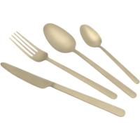 Cubertería de acero inox 18/0 Antiga color negro SANTA CLARA, 16 piezas