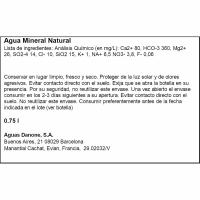 Agua mineral natural EVIAN, botella tapón sport 75 cl