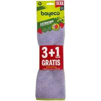 Bayeta microfibra XXL BAYECO, pack 3+1 ud