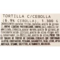 Tortilla de patatas entera con cebolla, 1 ud