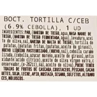 Bocadillo de tortilla de patatas con cebolla, 1 ud